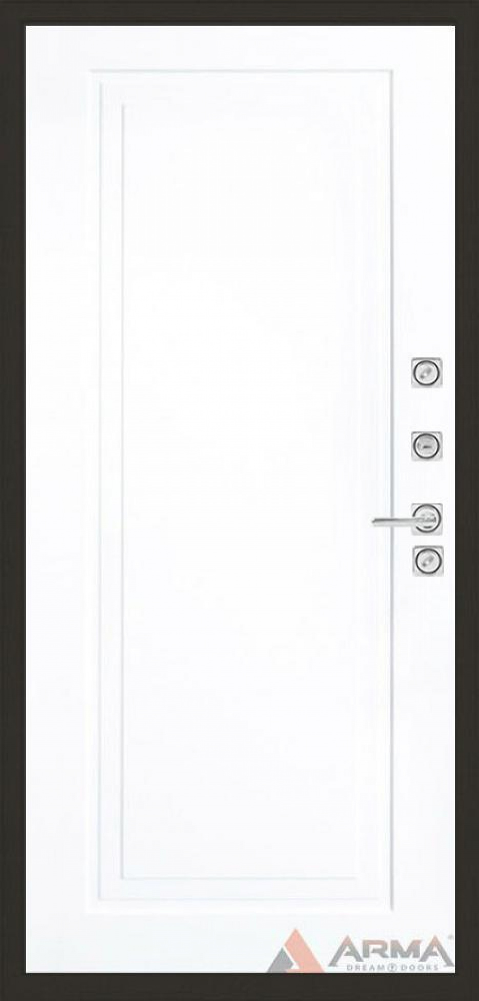 Входная дверь Арма Сити Блэк 22 "Белый RAL 9003"