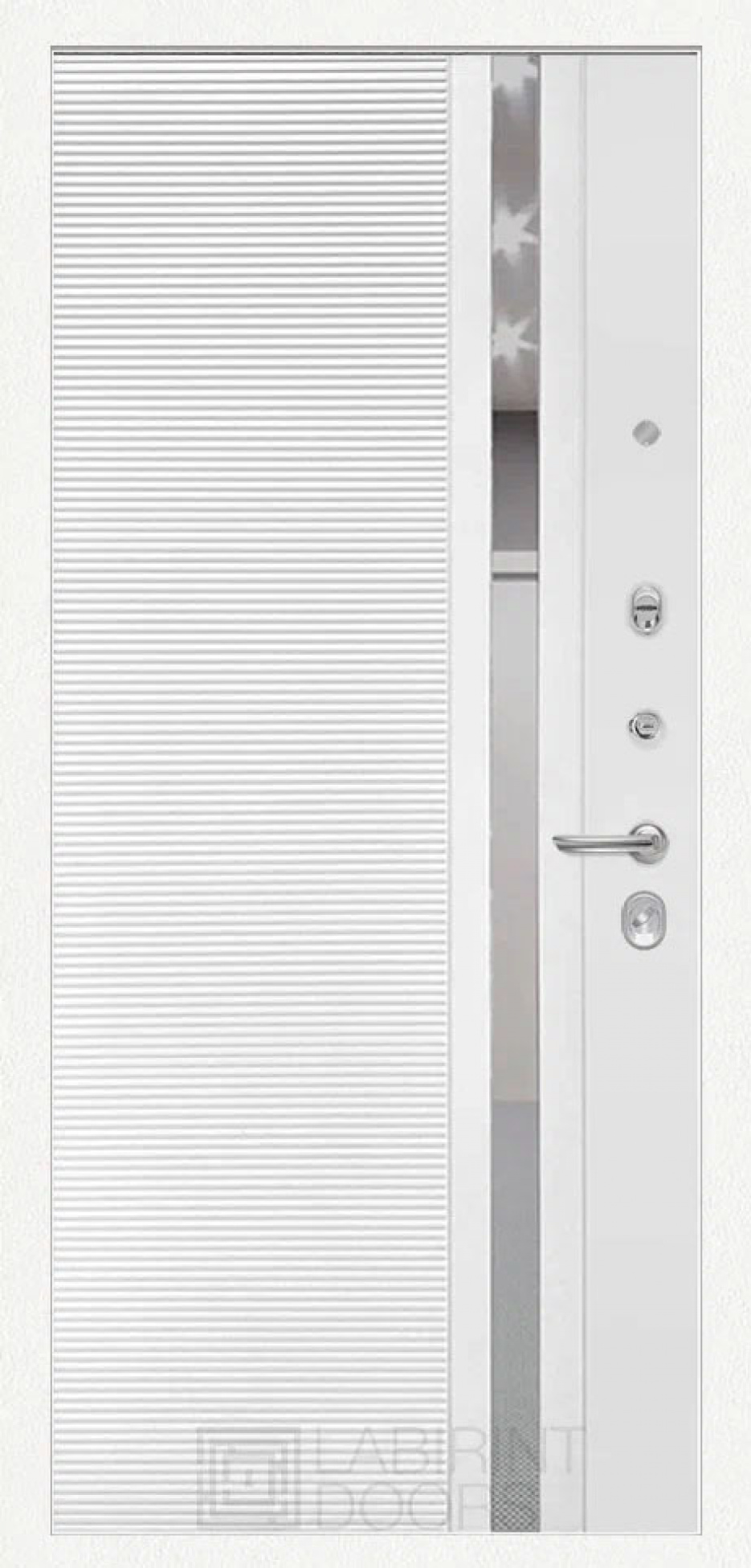 Входная дверь Labirint Лайн WHITE 31, Цвет "Белый софт"