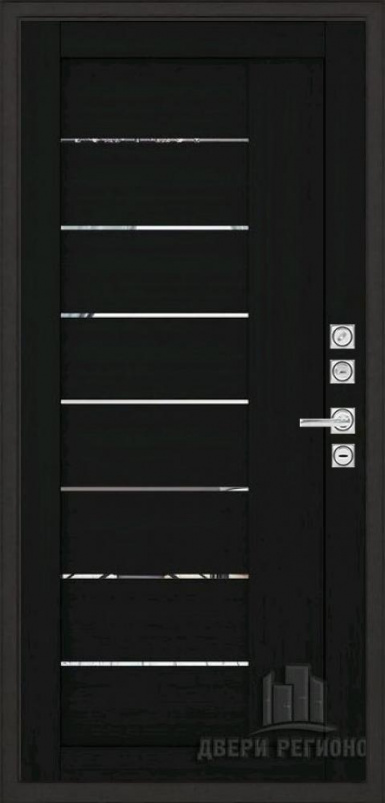 Входная дверь Regidoors Сенатор Плюс MOTTURA LIGHT 2110 с зеркалом "Шоко велюр" - второе изображение