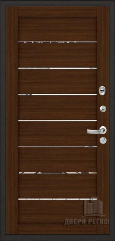 Входная дверь Regidoors Центурион Mottura LIGHT 2125 с зеркалом "Орех вельвет" - второе изображение