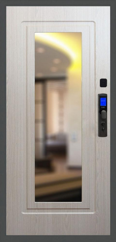 Входная дверь Баяр M2055 Face ID ФЛЗ-120, Цвет "Беленый дуб"
